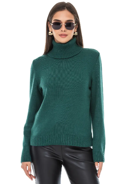 Strickpullover aus Wolle in Grün