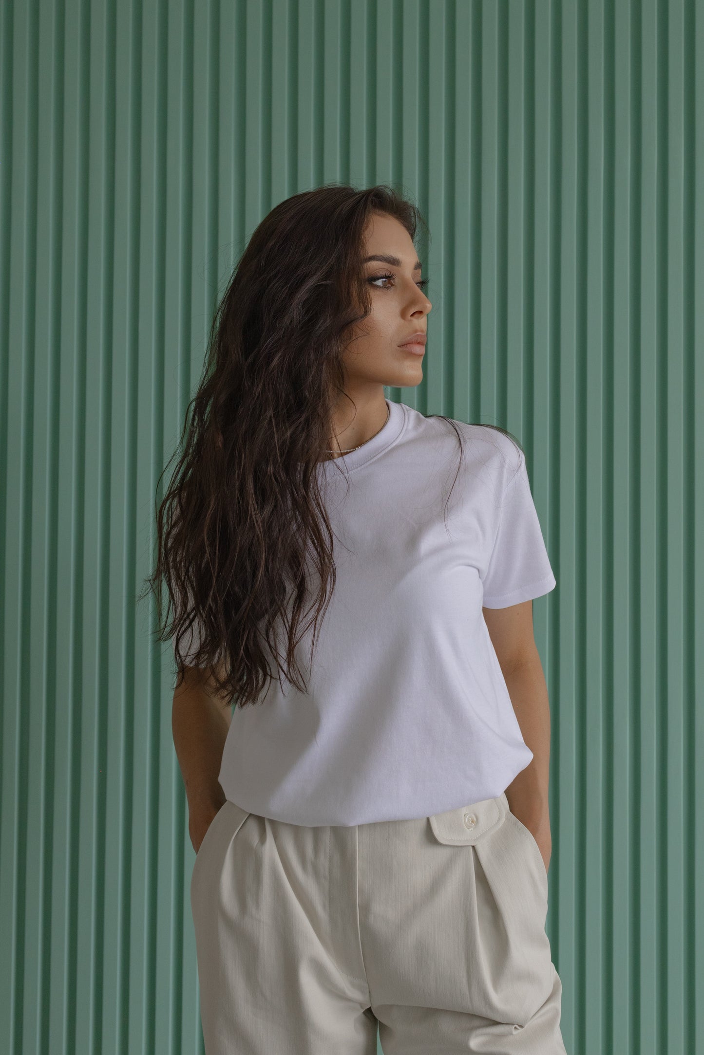 Basic T-Shirt in Weiß