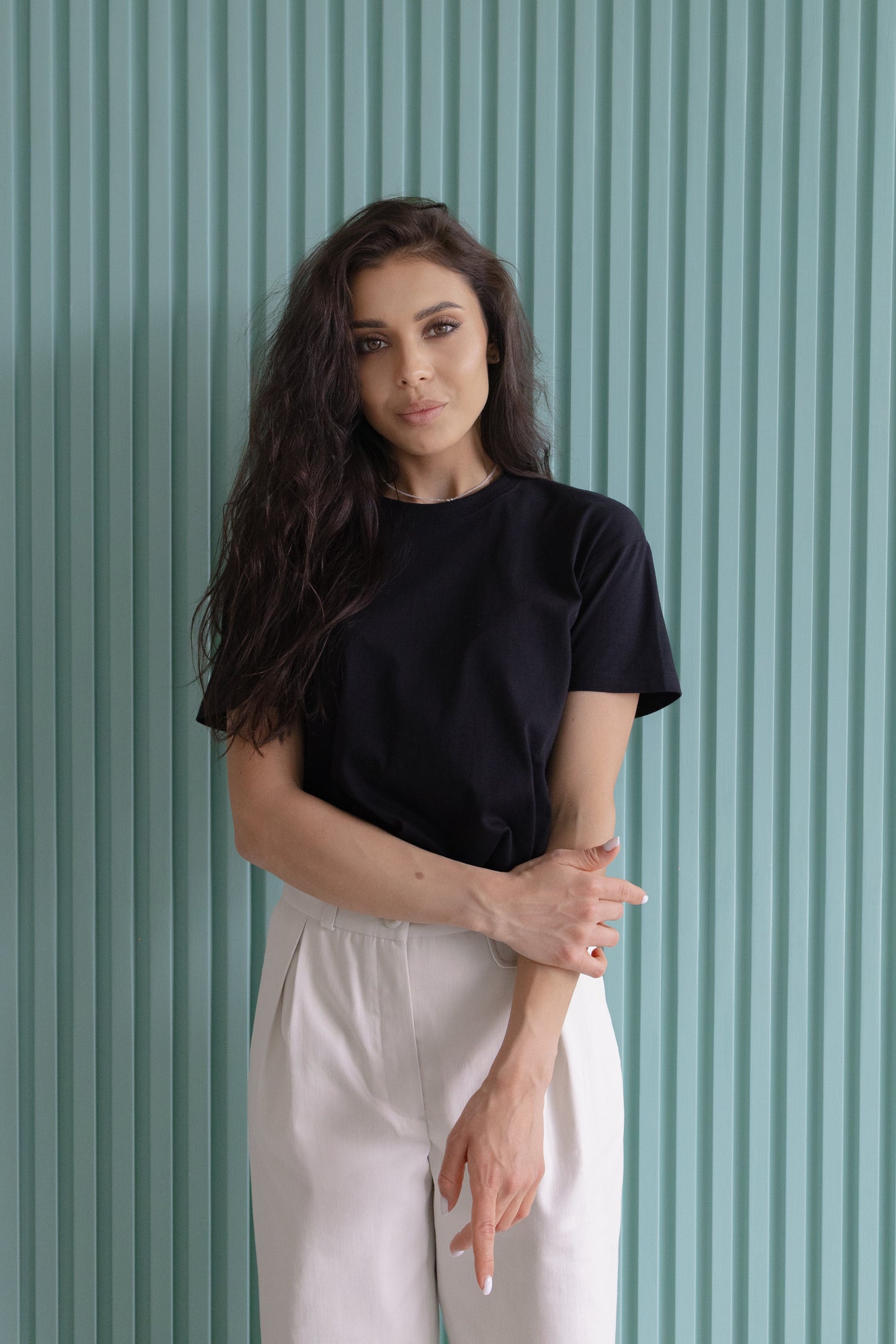 Basic T-Shirt in Schwarz
