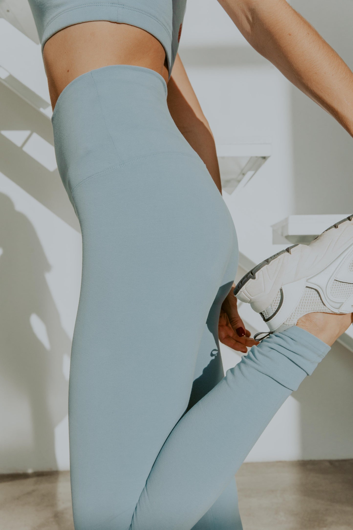 Yoga Leggings in Hellblau