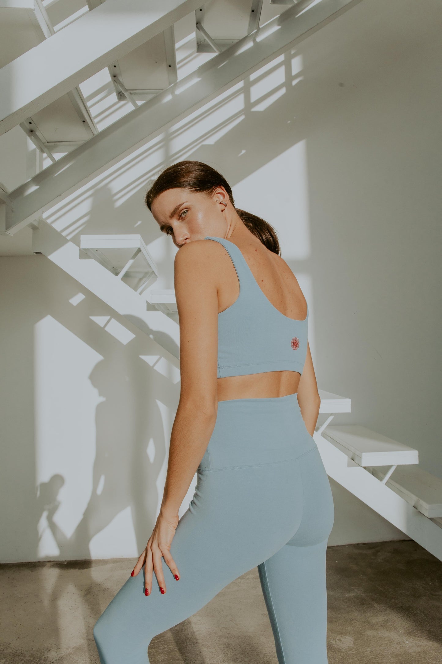 Yoga Leggings in Hellblau