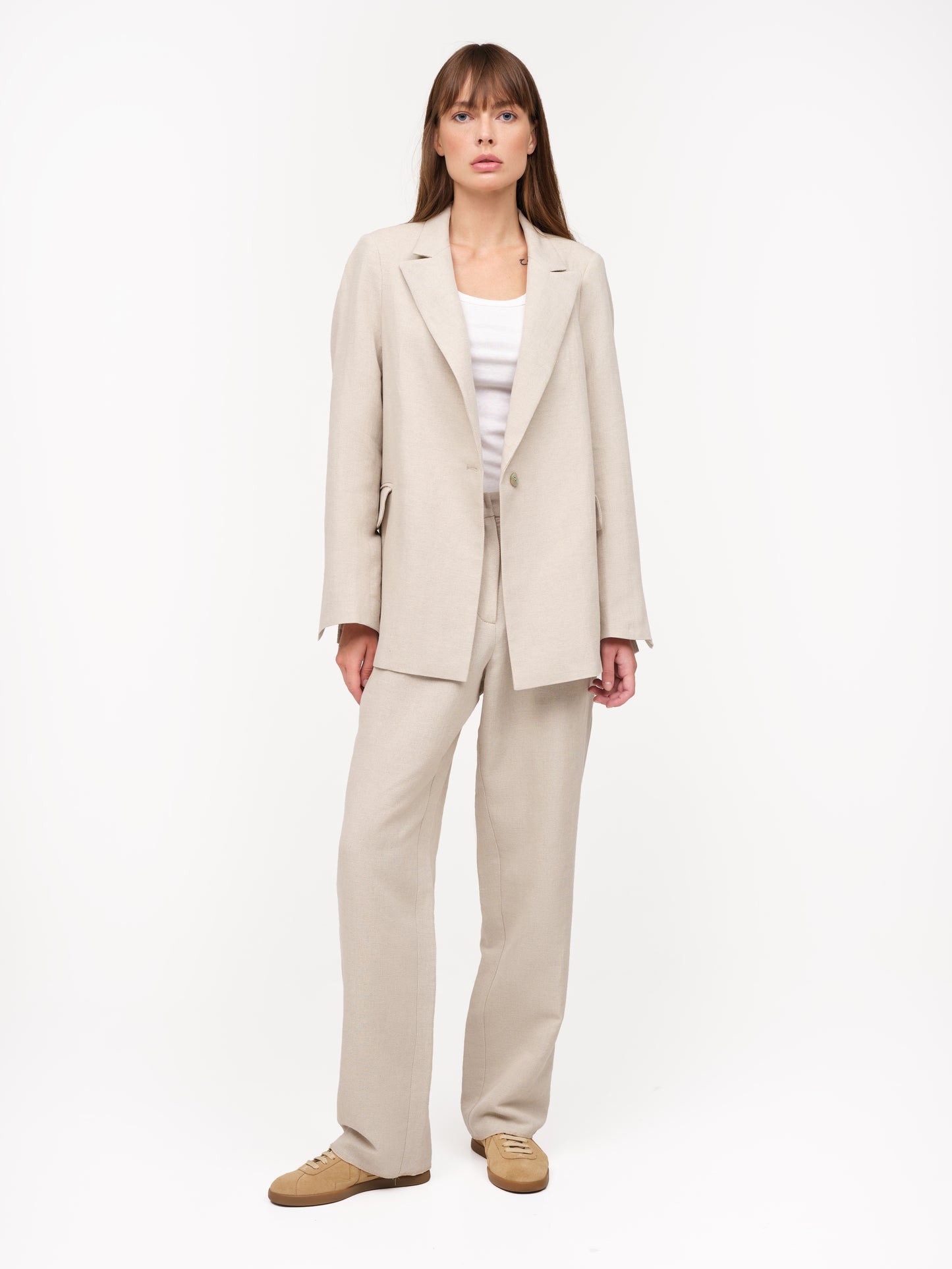 Oversize Blazer in lässiger Passform in Beige