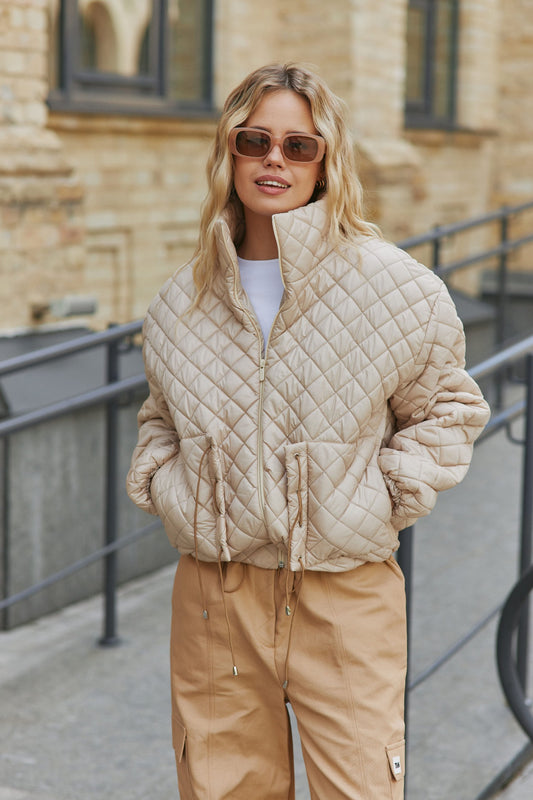 Bomberjacke in Beige